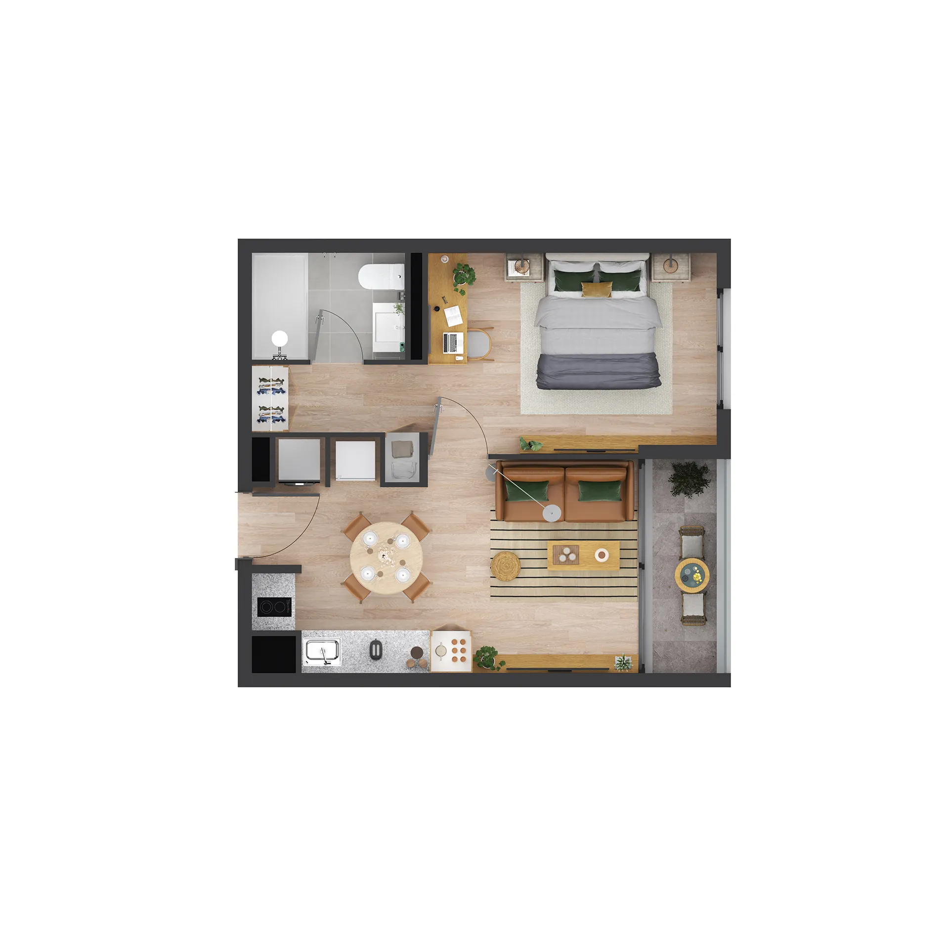 Planta 1 dormitorio